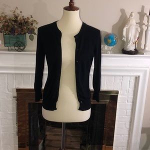 🌹J Crew black  Cardigan top Sz S
